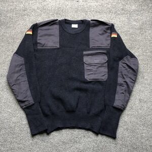 Safeguard Sweater Mens EU 46 Blue Wool Commando Pullover German Army Military